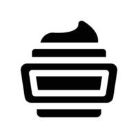 cream icon. glyph icon for your website, mobile, presentation, and logo design. vector