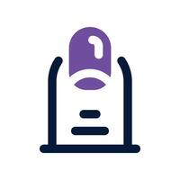 nail icon. dual tone icon for your website, mobile, presentation, and logo design. vector