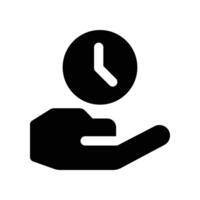 save time icon. glyph icon for your website, mobile, presentation, and logo design. vector