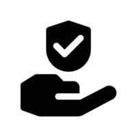 protection icon. glyph icon for your website, mobile, presentation, and logo design. vector