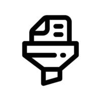 filter icon. line icon for your website, mobile, presentation, and logo design. vector