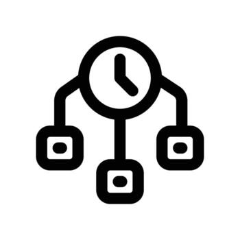 working time icon. line icon for your website, mobile, presentation, and logo design. vector