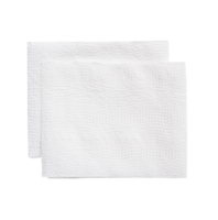 Two folded white tissue papers in pile isolated with clipping path in file format png