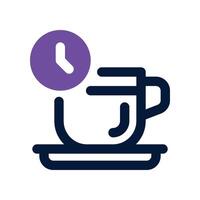coffee time icon. dual tone icon for your website, mobile, presentation, and logo design. vector
