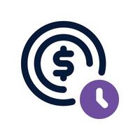 coin icon. dual tone icon for your website, mobile, presentation, and logo design. vector