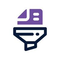 filter icon. dual tone icon for your website, mobile, presentation, and logo design. vector