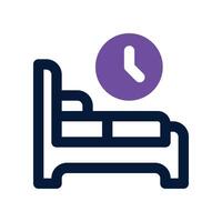 bedtime icon. dual tone icon for your website, mobile, presentation, and logo design. vector