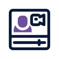 meeting online icon. dual tone icon for your website, mobile, presentation, and logo design. vector