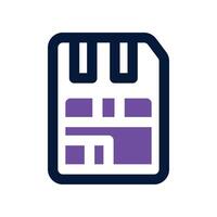 sim card icon. dual tone icon for your website, mobile, presentation, and logo design. vector