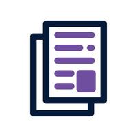 new paper icon. dual tone icon for your website, mobile, presentation, and logo design. vector