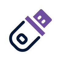 flash drive icon. dual tone icon for your website, mobile, presentation, and logo design. vector