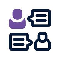 conversation icon. dual tone icon for your website, mobile, presentation, and logo design. vector