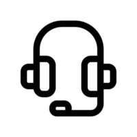 headset icon. line icon for your website, mobile, presentation, and logo design. vector