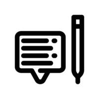 comment icon. line icon for your website, mobile, presentation, and logo design. vector