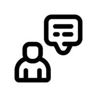 talk icon. line icon for your website, mobile, presentation, and logo design. vector