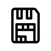 sim card icon. line icon for your website, mobile, presentation, and logo design. vector