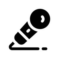 microphone icon. glyph icon for your website, mobile, presentation, and logo design. vector