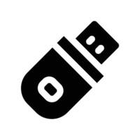 flash drive icon. glyph icon for your website, mobile, presentation, and logo design. vector