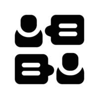 conversation icon. glyph icon for your website, mobile, presentation, and logo design. vector