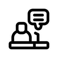 speech icon. line icon for your website, mobile, presentation, and logo design. vector