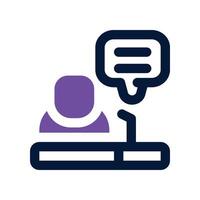 speech icon. dual tone icon for your website, mobile, presentation, and logo design. vector