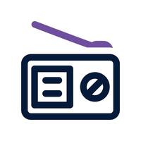 radio icon. dual tone icon for your website, mobile, presentation, and logo design. vector