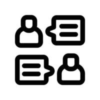 conversation icon. line icon for your website, mobile, presentation, and logo design. vector