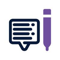 comment icon. dual tone icon for your website, mobile, presentation, and logo design. vector