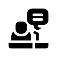 speech icon. glyph icon for your website, mobile, presentation, and logo design. vector