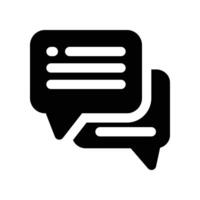 chat icon. glyph icon for your website, mobile, presentation, and logo design. vector