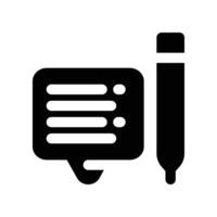 comment icon. glyph icon for your website, mobile, presentation, and logo design. vector