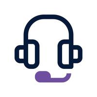 headset icon. dual tone icon for your website, mobile, presentation, and logo design. vector