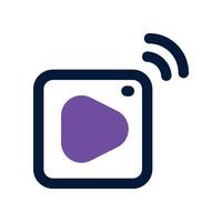 live streaming icon. dual tone icon for your website, mobile, presentation, and logo design. vector