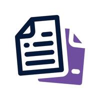 document icon. dual tone icon for your website, mobile, presentation, and logo design. vector