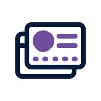 credit card icon. dual tone icon for your website, mobile, presentation, and logo design. vector