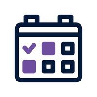 schedule icon. dual tone icon for your website, mobile, presentation, and logo design. vector