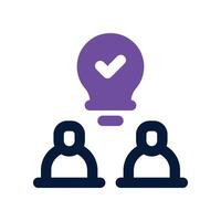 brainstorming icon. dual tone icon for your website, mobile, presentation, and logo design. vector