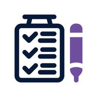 todo list icon. dual tone icon for your website, mobile, presentation, and logo design. vector