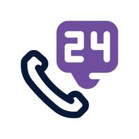 24 hours icon. dual tone icon for your website, mobile, presentation, and logo design. vector