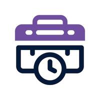 work time icon. dual tone icon for your website, mobile, presentation, and logo design. vector