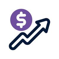 profit icon. dual tone icon for your website, mobile, presentation, and logo design. vector