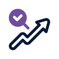 analytic icon. dual tone icon for your website, mobile, presentation, and logo design. vector