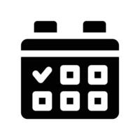 schedule icon. glyph icon for your website, mobile, presentation, and logo design. vector