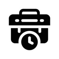work time icon. glyph icon for your website, mobile, presentation, and logo design. vector