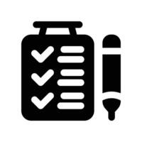 todo list icon. glyph icon for your website, mobile, presentation, and logo design. vector