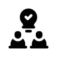 brainstorming icon. glyph icon for your website, mobile, presentation, and logo design. vector
