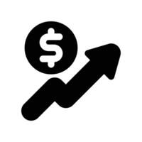 profit icon. glyph icon for your website, mobile, presentation, and logo design. vector