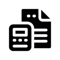 calculation icon. glyph icon for your website, mobile, presentation, and logo design. vector