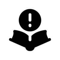 guidance book icon. glyph icon for your website, mobile, presentation, and logo design. vector