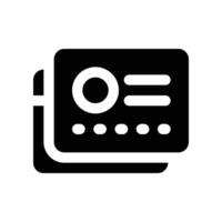 credit card icon. glyph icon for your website, mobile, presentation, and logo design. vector
